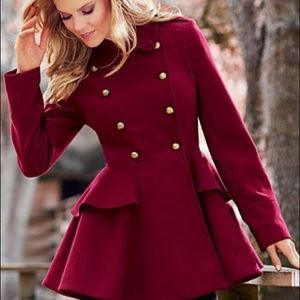 peplum peacoat